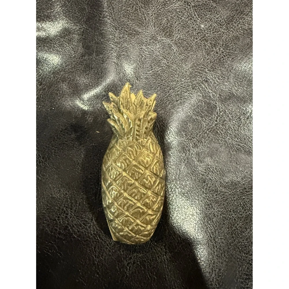 Vintage Brass Pineapple Paper Clip Holder Desk‎ Accessory 1980 Penco Industries